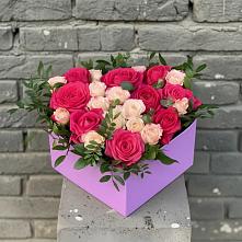 Цветочная композиция из Розы в коробке #REPLACE_PRED# Григорьевской