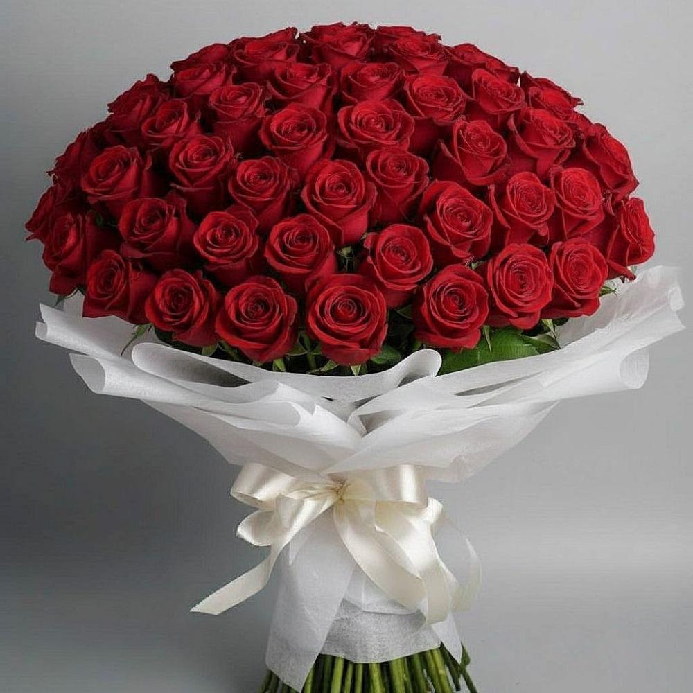 Букет 101 Красная роза Блэк Мэджик в Григорьевской