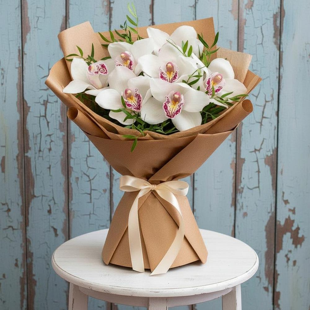 Букет цветов из: Орхидеи и Розы в Григорьевской