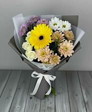 Букет цветов из:  Розы, Герберы и Хризантемы #REPLACE_PRED# Григорьевской