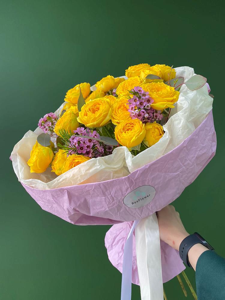 Кустовые желтые розы в Григорьевской Букет Кустовые желтые розы в Григорьевской