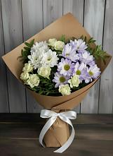 Букет цветов из:  Хризантемы и Розы в Григорьевской