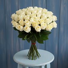 Букет 51 Белая роза Эдлесс Лав в Григорьевской