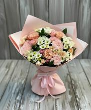 Букет цветов из:  Гвоздики, Розы и Хризантемы в Григорьевской