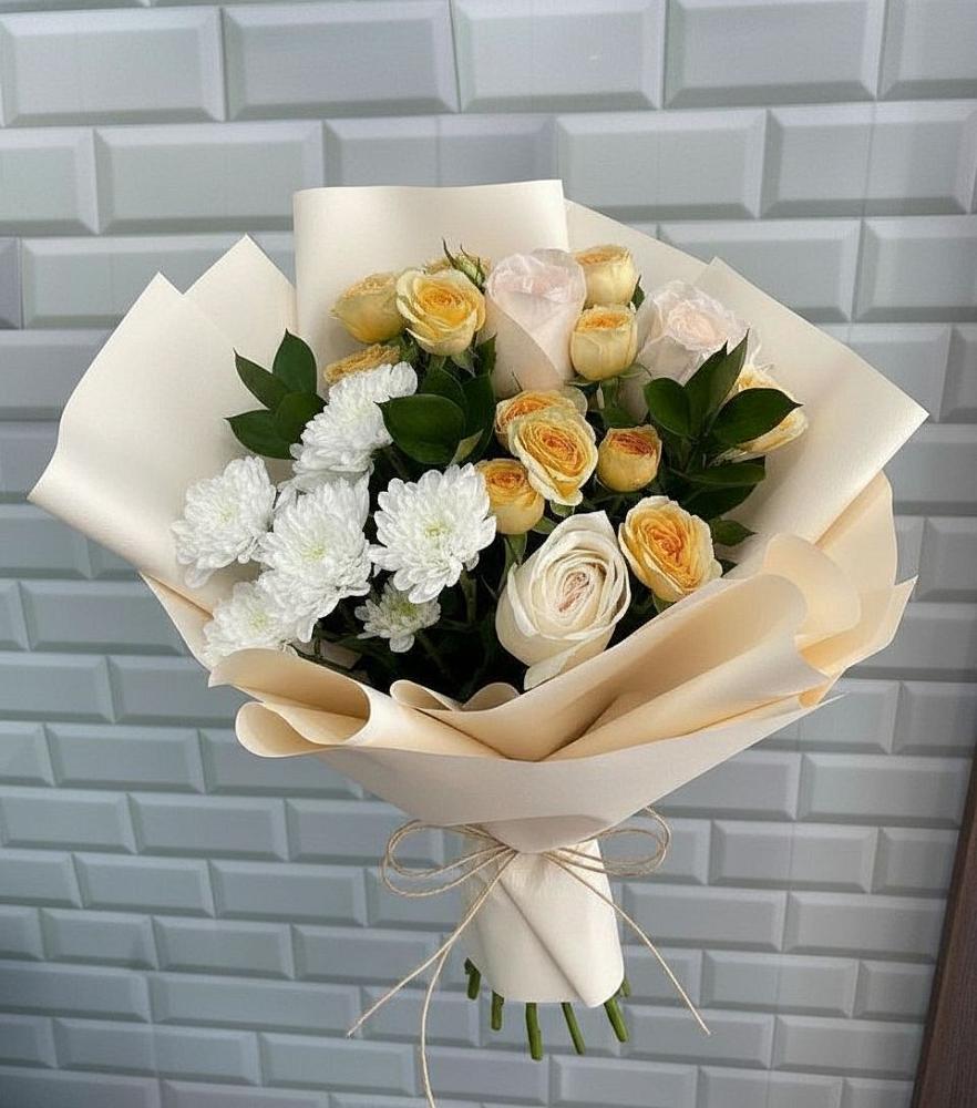 Букет цветов из: Розы и Хризантемы в Григорьевской