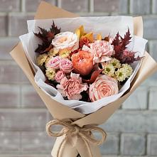 Букет цветов из:  Гвоздики, Хризантемы и Розы в Григорьевской