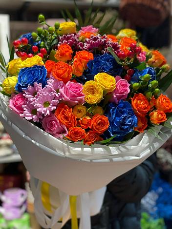 Букет цветов из: Розы и Хризантемы в Григорьевской