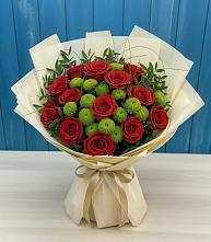 Букет цветов из:  Розы и Хризантемы в Григорьевской