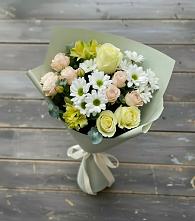 Букет цветов из:  Альстромерии, Розы и Хризантемы в Григорьевской