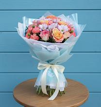 Букет цветов из:  Хризантемы и Розы в Григорьевской