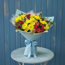 Букет цветов из:  Альстромерии и Хризантемы в Григорьевской