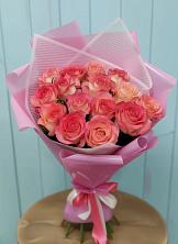 Букет 15 Розовых роз Равель в Григорьевской